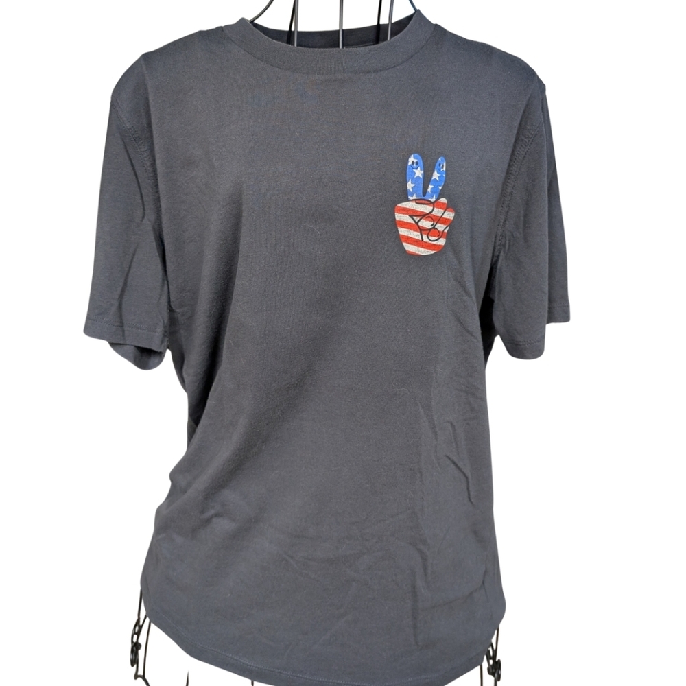 Old Navy Black Crewneck Tee with White Logo